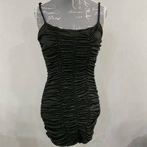 50% off Urban behavior black & gold ruched dress